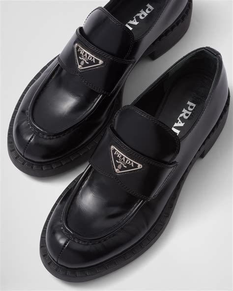 prada men's brushed leather loafers|prada suede loafer.